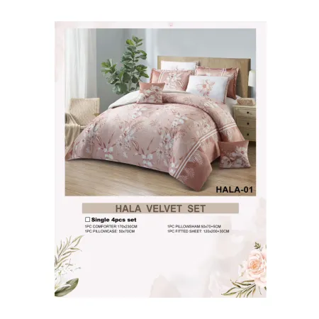 Milanobedlinen Comforter Hala Velvet Single 4pcs Set